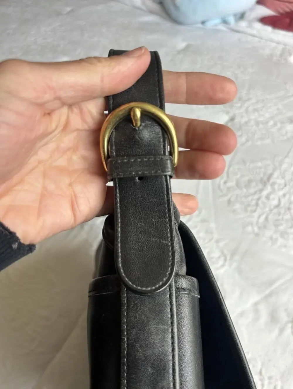 Vintage Coach black soho Fletcher leather crossbody bag